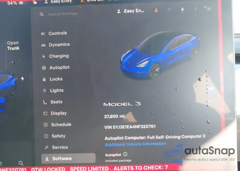 2022 Tesla Model 3 Rear-Wheel Drive из США, поврежденный, VIN 5YJ3E1EA4NF320761